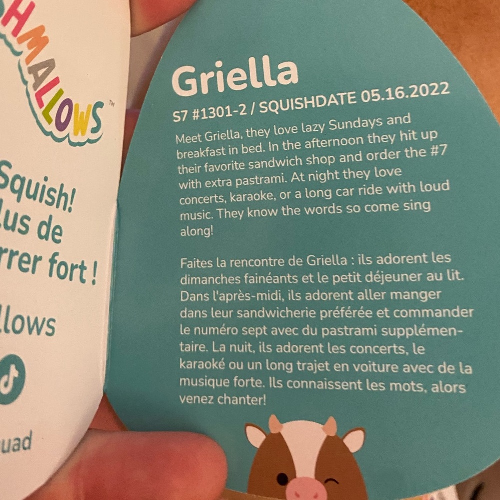 NWT 7” Griella the Cow Squishmallows - Picture 5 of 5